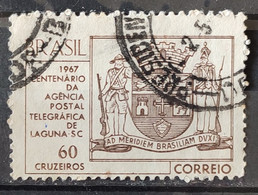 C 563 Brazil Stamp Centenary Of Postal Telegraph Agency Of Laguna Coat Of Arms  Postal Service 1967 Circulated 3 - Sonstige & Ohne Zuordnung