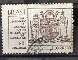 C 563 Brazil Stamp Centenary Of Postal Telegraph Agency Of Laguna Coat Of Arms  Postal Service 1967 Circulated 4 - Sonstige & Ohne Zuordnung