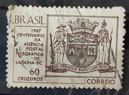 C 563 Brazil Stamp Centenary Of Postal Telegraph Agency Of Laguna Coat Of Arms  Postal Service 1967 Circulated 6 - Other & Unclassified