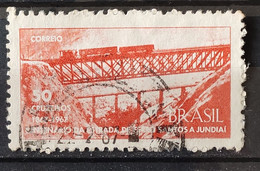 C 564 Brazil Stamp Centenary Railroad Train Santos Jundiai 1967 Circulated 3 - Andere & Zonder Classificatie