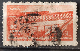C 564 Brazil Stamp Centenary Railroad Train Santos Jundiai 1967 Circulated 5 - Other & Unclassified