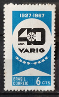 C 567 Brazil Stamp Birthday Varig Aviation 1967 1 - Other & Unclassified