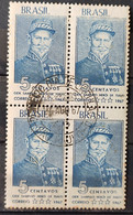 C 577 Brazil Stamp General Antonio De Sampaio Hero Military Tuiuti 1967 Block Of 4 Circulated 1 - Autres & Non Classés