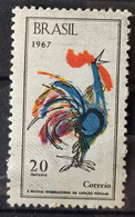 C 582 Brazil Stamp 2nd International Festival Of Popular Music Cancao Rooster 1967 1 - Andere & Zonder Classificatie