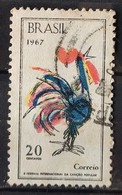 C 582 Brazil Stamp 2nd International Festival Of Popular Music Cancao Rooster 1967 Circulated 1 - Otros & Sin Clasificación