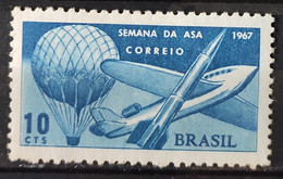 C 583 Brazil Stamp Week Wing Airplane Balao Rocket Aviacao 1967 1 - Other & Unclassified