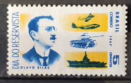 C 587 Brazil Stamp Day Reservist Military Airplane War Tank Ship Olavo Bilac 1967 3 - Other & Unclassified