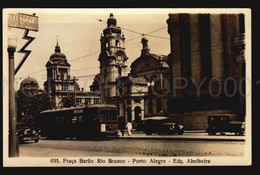 Brasil Porto Alegre Praca Barao Do Rio Branco Edicao Abelheira Tramway Streetcar Car Foto Postal Cartao Postcard  W6-844 - Porto Alegre