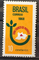 C 591 Brazil Stamp Creation Of The Manaus Free Zone Economy Map 1968 1 - Otros & Sin Clasificación