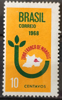 C 591 Brazil Stamp Creation Of The Manaus Free Zone Economy Map 1968 2 - Sonstige & Ohne Zuordnung