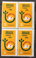 C 591 Brazil Stamp Creation Of The Manaus Free Zone Economy Map 1968 Block Of 4 - Otros & Sin Clasificación