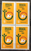 C 591 Brazil Stamp Creation Of The Manaus Free Zone Economy Map 1968 Block Of 4 - Other & Unclassified