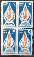 C 592 Brazil Stamp International Year Of Human Rights 1968 Block Of 4 - Other & Unclassified