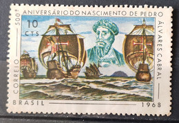 C 595 Brazil Stamp 500 Years Cabral Ship Caravel 1968 1 - Autres & Non Classés