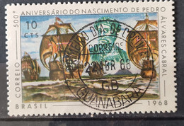 C 595 Brazil Stamp 500 Years Cabral Ship Caravel 1968 CPD Guanabara - Other & Unclassified