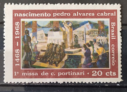C 596 Brazil Stamp 500 Years Cabral Mass Portinari Art 1968 - Other & Unclassified
