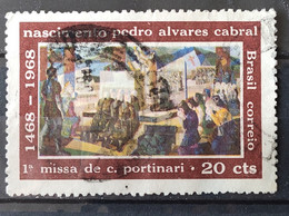 C 596 Brazil Stamp 500 Years Cabral Mass Portinari Art 1968 Circulated 1 - Other & Unclassified