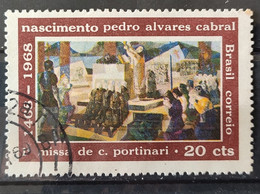 C 596 Brazil Stamp 500 Years Cabral Mass Portinari Art 1968 Circulated 2 - Other & Unclassified