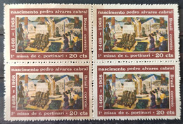 C 596 Brazil Stamp 500 Years Cabral Mass Portinari Art 1968 Block Of 4 1 - Other & Unclassified