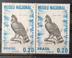 C 598 Brazil Stamp 150 Years Of The National Eagle Fauna Museum 1968 Dupla - Otros & Sin Clasificación