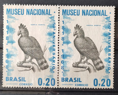 C 598 Brazil Stamp 150 Years Of The National Eagle Fauna Museum 1968 Dupla - Other & Unclassified