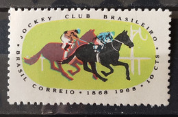 C 600 Brazil Stamp Centenary Of The Jockey Club Horse Riding 1968 1 - Other & Unclassified