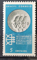 C 608 Brazil Stamp Conference Of American Armies Military 1968 2 - Autres & Non Classés