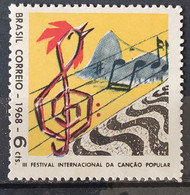 C 609 Brazil Stamp International Cancao Music Festival 1968 1 - Andere & Zonder Classificatie