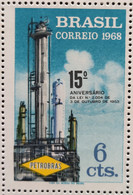 C 610 Brazil Stamp Birthday Of Petrobras Energy 1968 2 - Other & Unclassified