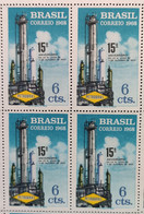 C 610 Brazil Stamp Birthday Of Petrobras Energy 1968 Block Of 4 - Autres & Non Classés