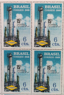 C 610 Brazil Stamp Birthday Of Petrobras Energy 1968 Block Of 4 - Other & Unclassified