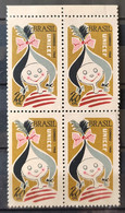 C 613 Brazil Stamp Fund Of United Nations For Children's 1968 Block Of 4 - Otros & Sin Clasificación