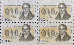 C 616 Brazil Stamp 200 Years Painter Jean Baptiste Debret Art Personality 1968 Block Of 4 - Other & Unclassified