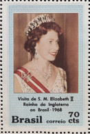 C 617 Brazil Stamp Queen Elisabeth England Monarchy 1968 - Other & Unclassified