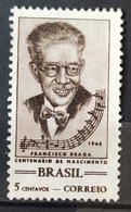 C 618 Brazil Stamp Centenary Maestro Francisco Braga Music 1968 1 - Autres & Non Classés