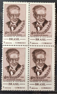 C 618 Brazil Stamp Centenary Maestro Francisco Braga Music 1968 Block Of 4 - Other & Unclassified