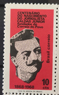 C 624 Brazil Stamp Centenary Journalist Francisco Vieira Caldas Jr. 1968 - Autres & Non Classés