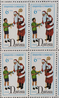 C 626 Brazil Stamp Santa Claus Christmas Religion 1968 Block Of 4 - Andere & Zonder Classificatie