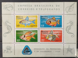 B 26 Brazil Stamp Disclosure Of Fish Farming Hippocampus Star Shell 1969 2 - Other & Unclassified