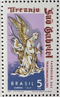 C 629 Brazil Stamp Day Sao Gabriel Patron Of Communications Religion 1969 - Other & Unclassified