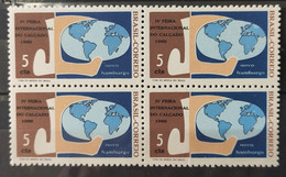 C 630 Brazil Stamp Footware National Fair Novo Hamburgo Map Economy 1969 Block Of 4 - Other & Unclassified