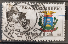 C 632 Brazil Stamp Birthday Of Cuiaba Mato Grosso Brasao 1969 Circulated 2 - Sonstige & Ohne Zuordnung