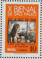 C 638 Brazil Stamp Sao Paulo Biennial Art Di Cavalcanti 1969 - Autres & Non Classés