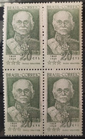 C 643 Brazil Stamp Centenary General Tasso Fragoso Military 1969 Block Of 4 - Other & Unclassified