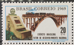 C 645 Brazil Stamp Brazilian Army Military Railroad Bridge Train 1969 - Sonstige & Ohne Zuordnung