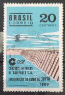 C 646 Brazil Stamp Inauguration Of The Hydroelectric Plant Jupiá Energy Rio Parana 1969 Circulated 5 - Other & Unclassified