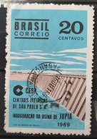 C 646 Brazil Stamp Inauguration Of The Hydroelectric Plant Jupiá Energy Rio Parana 1969 Circulated 9 - Other & Unclassified