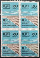 C 646 Brazil Stamp Inauguration Of The Hydroelectric Plant Jupiá Energy Rio Parana 1969 Block Of 4 - Other & Unclassified