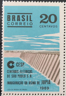 C 646 Brazil Stamp Inauguration Of The Hydroelectric Plant Jupiá Energy Rio Parana 1969 - Otros & Sin Clasificación