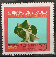 C 647 Brazil Stamp Sao Paulo Biennial Art Sculpture Leticia Leirner 1969 - Autres & Non Classés